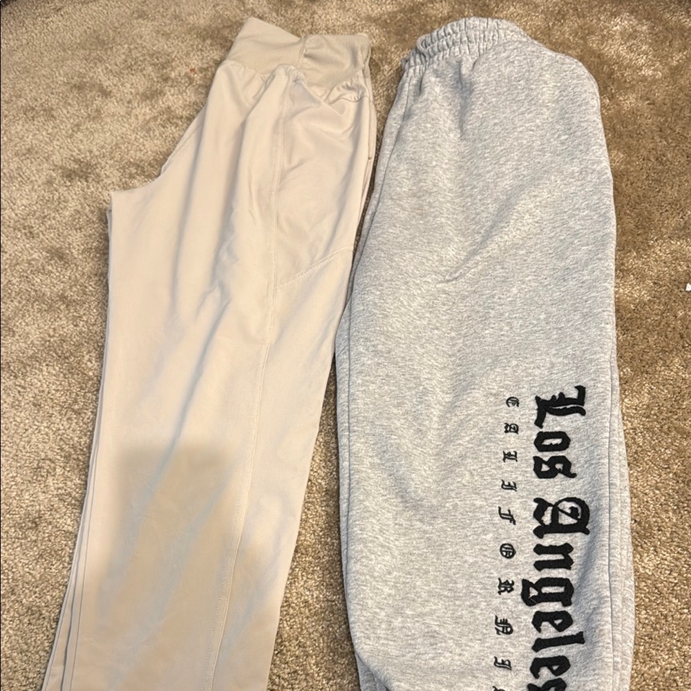 Gray and Tan Kids Bottoms Set